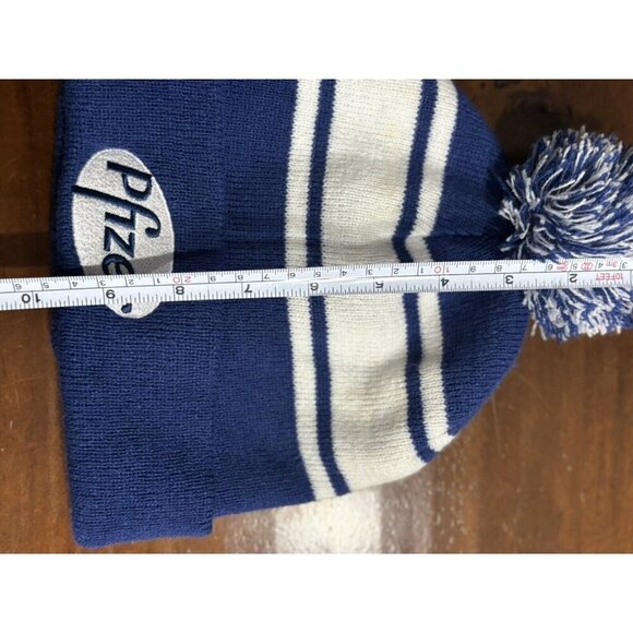 Pfizer Pharmaceuticals Hat Knit Beanie Pom Pom Hat Ski Snow Winter Stocking Cap - Picture 7 of 8